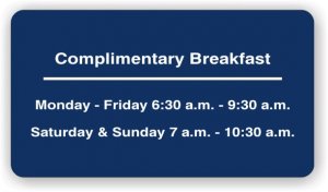 (image for) Microtel Complementary Breakfast Sign