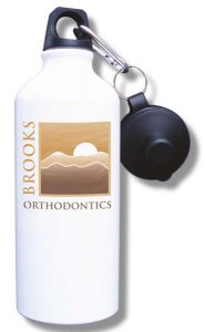 (image for) Brooks Orthodontics Water Bottle - White