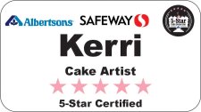 (image for) 5 Star Cake Decorator Safeway Albertsons White Name Badge
