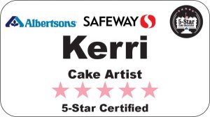 (image for) 5 Star Cake Decorator Safeway Albertsons White Name Badge