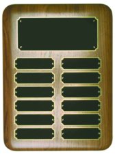 (image for) Elliptical Walnut Perpetual Plaque