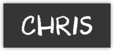 (image for) Square Corner Chalkboard Badge (Blank)