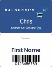 (image for) Balducci Certified Self Checkout Pro Blue Badge (ID Style)