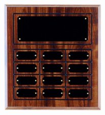 (image for) Cherry Finish 12 Plate Perpetual Plaque