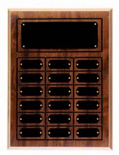 (image for) Cherry Finish 18 Plate Perpetual Plaque