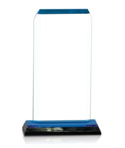 (image for) Clip Corner Impress Acrylic Award - Blue - Large