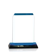 (image for) Clip Corner Impress Acrylic Award - Blue - Small