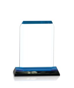 (image for) Clip Corner Impress Acrylic Award - Blue - Small