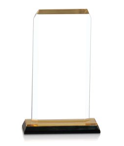 (image for) Clip Corner Impress Acrylic Award - Gold - Large