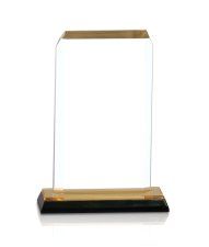 (image for) Clip Corner Impress Acrylic Award - Gold - Medium