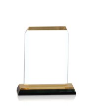 (image for) Clip Corner Impress Acrylic Award - Gold - Small