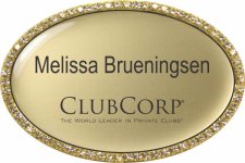 (image for) ClubCorp Oval Bling Gold badge
