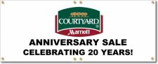 (image for) Courtyard 28" x 6' Banner Logo Center