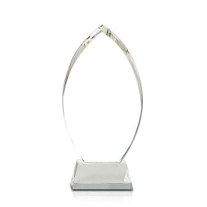 (image for) Crystal Oval Award with Clear Pedestal