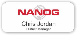 (image for) Nanog Name and Title White Rounded Corner Badge