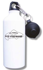 (image for) E.C. Powell Fly Fishers Water Bottle - White