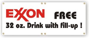 (image for) Exxon 28\" x 6\' Banner