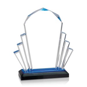 (image for) Blue Faceted Impress Acrylic Award - Large