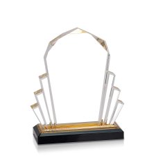 (image for) Gold Faceted Impress Acrylic Award - Medium