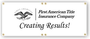 (image for) First American Title Standard Logo 28\'\' x 6\' Banner