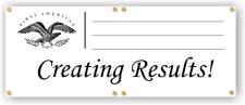 (image for) First American Title 3 line Logo 28'' x 6' Banner