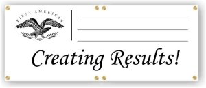 (image for) First American Title 3 line Logo 28\'\' x 6\' Banner