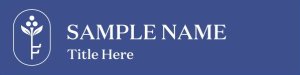 (image for) Filoli Bluejay Nameplate - 8\" x 2\"