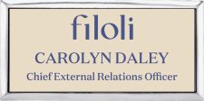 (image for) Filoli Silver Executive Cream Badge - Staff