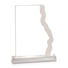 (image for) Clear Frosted Waterfall Edge Acrylic Award - Large