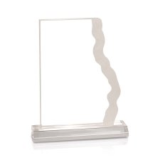 (image for) Clear Frosted Waterfall Edge Acrylic Award - Medium