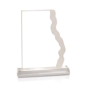 (image for) Clear Frosted Waterfall Edge Acrylic Award - Medium