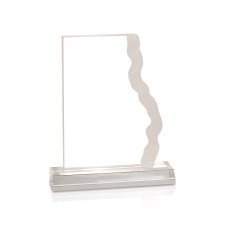 (image for) Clear Frosted Waterfall Edge Acrylic Award - Small
