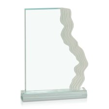 (image for) Jade Frosted Waterfall Edge Acrylic Award - Large