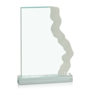 (image for) Jade Frosted Waterfall Edge Acrylic Award - Large
