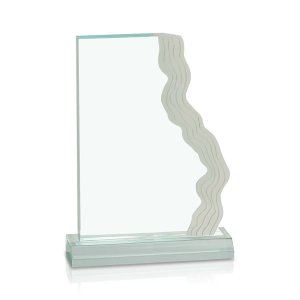(image for) Jade Frosted Waterfall Edge Acrylic Award - Medium