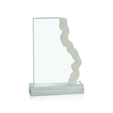 (image for) Jade Frosted Waterfall Edge Acrylic Award - Small