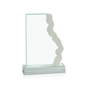 (image for) Jade Frosted Waterfall Edge Acrylic Award - Small