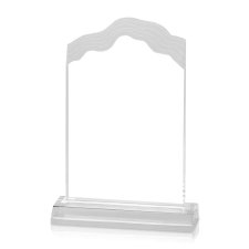 (image for) Clear Frosted White Cap Edge Acrylic Award - Large