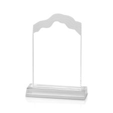 (image for) Clear Frosted White Cap Edge Acrylic Award - Medium