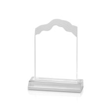 (image for) Clear Frosted White Cap Edge Acrylic Award - Small