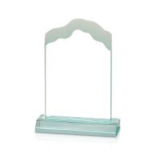 (image for) Jade Frosted White Cap Edge Acrylic Award - Medium