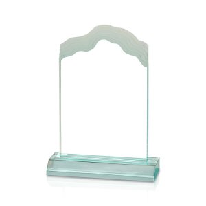 (image for) Jade Frosted White Cap Edge Acrylic Award - Medium
