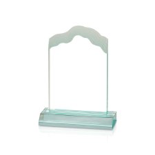 (image for) Jade Frosted White Cap Edge Acrylic Award - Small