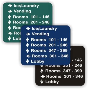 (image for) 7 Line Directional Sign