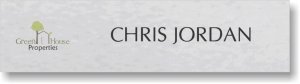 (image for) 2 X 8 Green House Properties Silver Nameplate