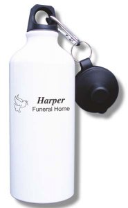 (image for) Harper Funeral Home Water Bottle - White