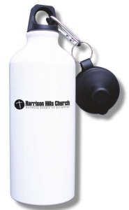 (image for) Harrison Hills Church Water Bottle - White