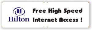 (image for) Hilton 28\" x 6\' Banner (Logo B)