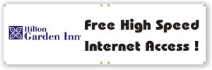 (image for) Hilton 4\' x 12\' Banner (Logo D Blue)