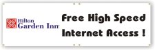 (image for) Hilton 4' x 12' Banner (Logo D Red/Blue)